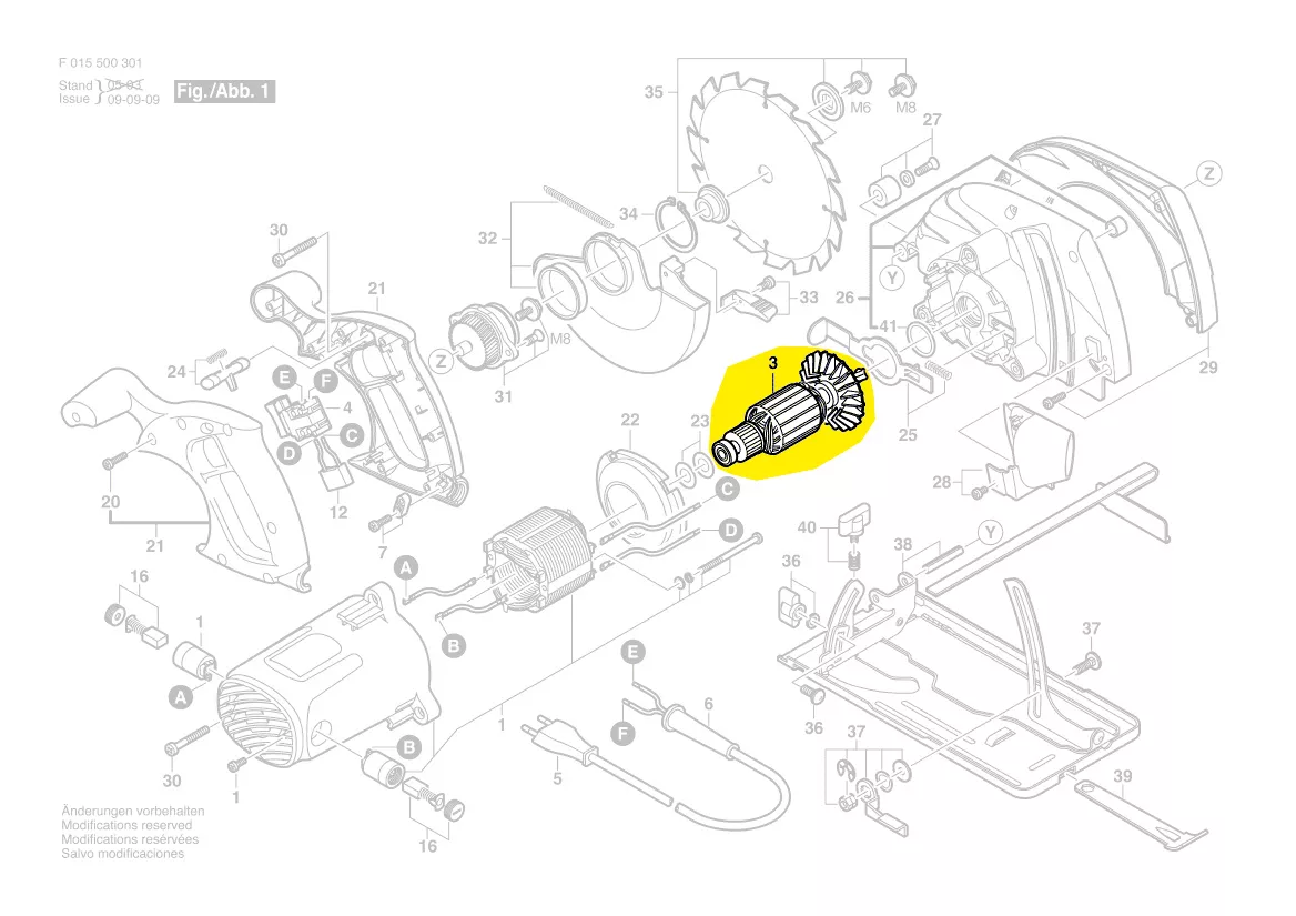 Induit BOSCH réf. 2 610 399 223